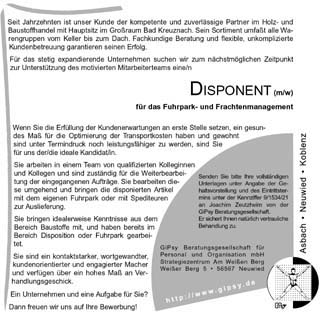 Anonyme Stellenanzeige